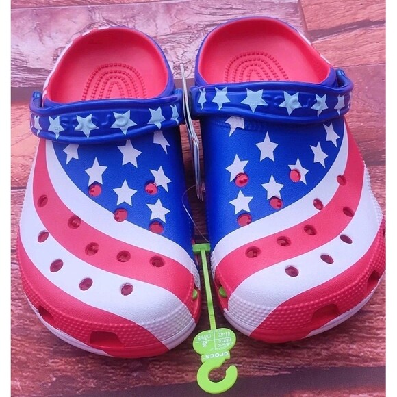 Crocs Classic Clog M8  W10 American Flag Stars Stripes USA Patriotic Classic NEW main image 5